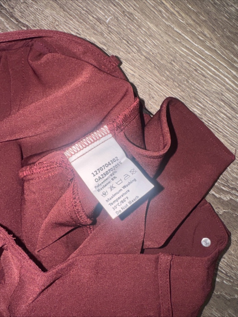 Commense NWT Super Wide Leg Pants Burgundy Size Small High Rise - Picture 7 of 10